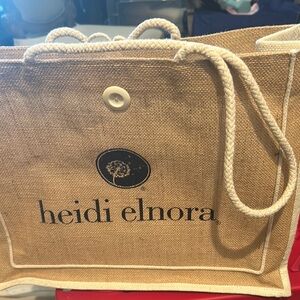Heidi Elnora Natural Jute Tote Bag - Beige